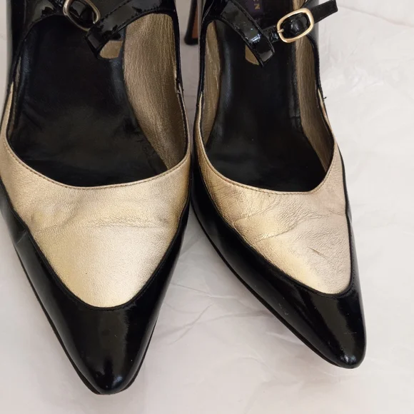 Ralph lauren purple label 2 tone patent mary jane size 10.5B